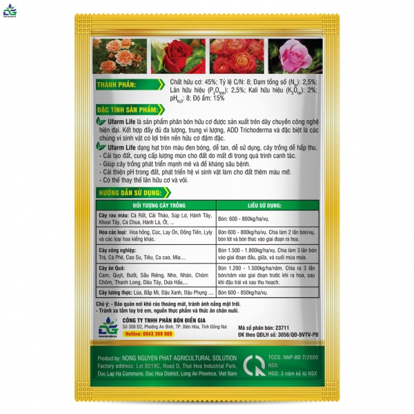 Phân bón chuyên Hoa Hồng